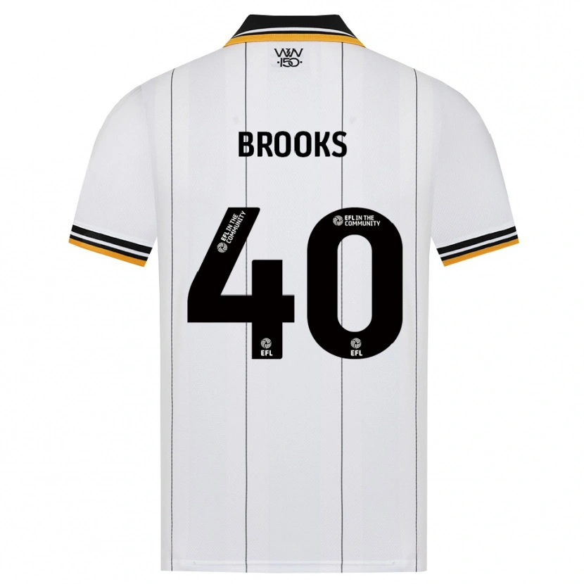 Danxen Kvinnor Alfie Brooks #40 Orange Vit Svart Bortatröja Matchtröjor 2026/27 Tröjor T-Tröja