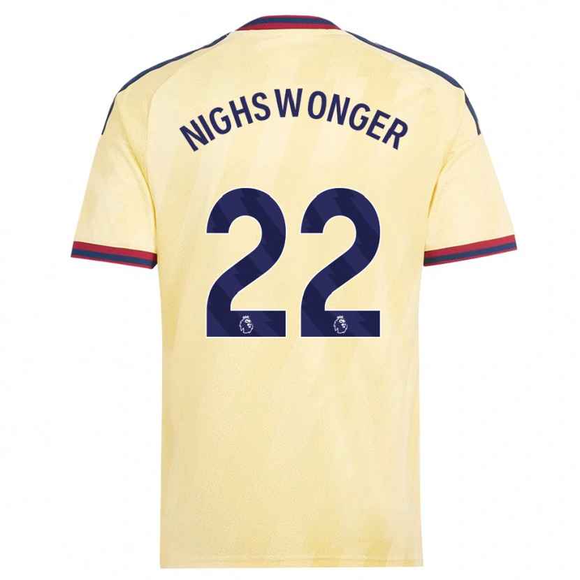 Danxen Kvinnor Jenna Nighswonger #22 Ljusgul Midnattsblå Tredjesatsen Matchtröjor 2026/27 Tröjor T-Tröja