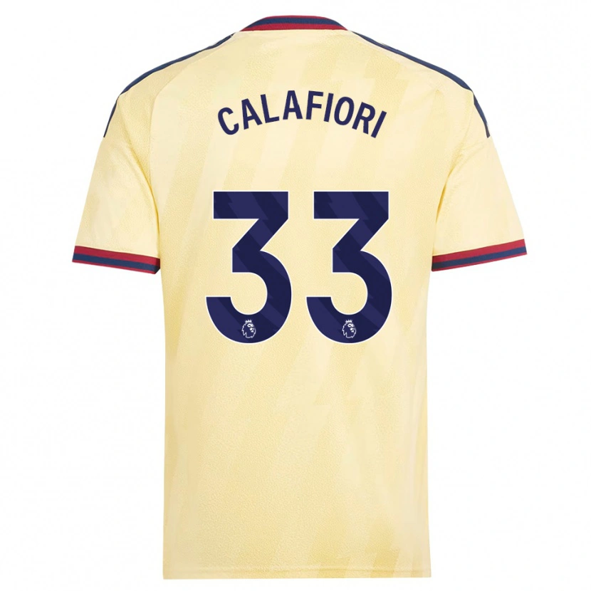 Danxen Kvinnor Riccardo Calafiori #33 Ljusgul Midnattsblå Tredjesatsen Matchtröjor 2026/27 Tröjor T-Tröja