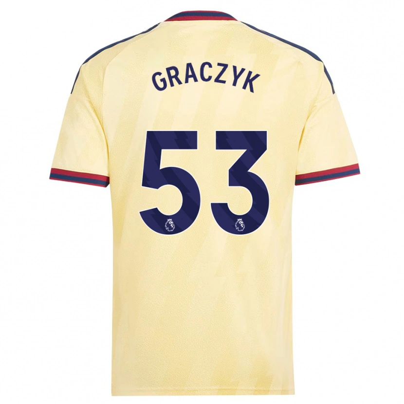 Danxen Kvinnor Hubert Graczyk #53 Ljusgul Midnattsblå Tredjesatsen Matchtröjor 2026/27 Tröjor T-Tröja