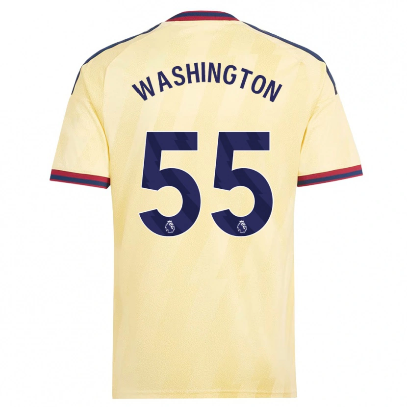 Danxen Kvinnor Marcell Washington #55 Ljusgul Midnattsblå Tredjesatsen Matchtröjor 2026/27 Tröjor T-Tröja