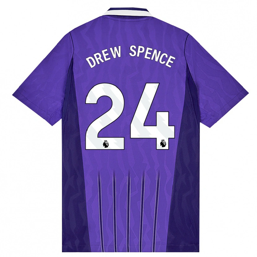 Danxen Kvinnor Drew Spence #24 Lila Vit Tredjesatsen Matchtröjor 2026/27 Tröjor T-Tröja