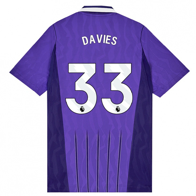 Danxen Kvinnor Ben Davies #33 Lila Vit Tredjesatsen Matchtröjor 2026/27 Tröjor T-Tröja