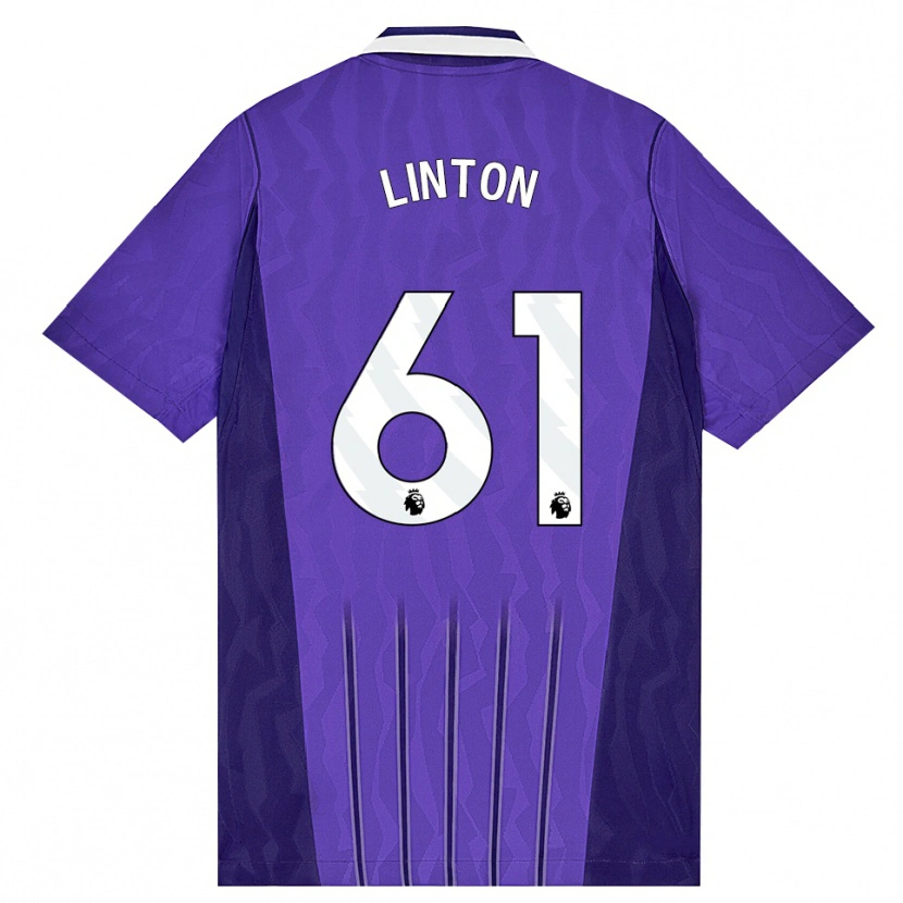 Danxen Kvinnor Jahziah Linton #61 Lila Vit Tredjesatsen Matchtröjor 2026/27 Tröjor T-Tröja