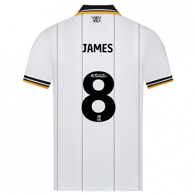 Danxen Kvinnor Jordan James #8 Orange Vit Svart Bortatröja Matchtröjor 2026/27 Tröjor T-Tröja