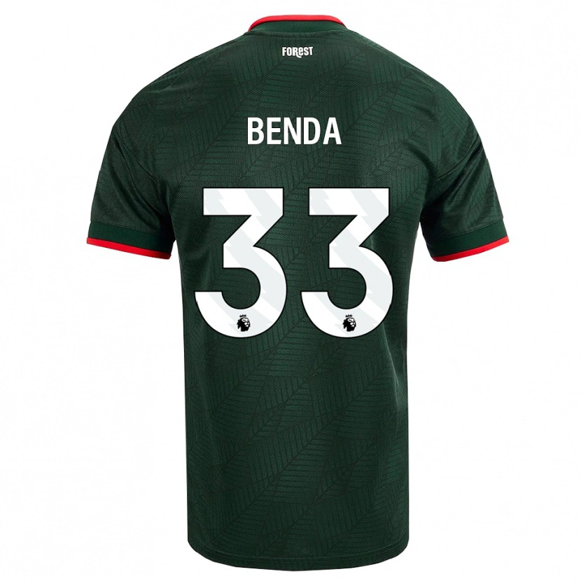 Danxen Kvinnor Steven Benda #33 Mörk Grön Röd Bortatröja Matchtröjor 2026/27 Tröjor T-Tröja