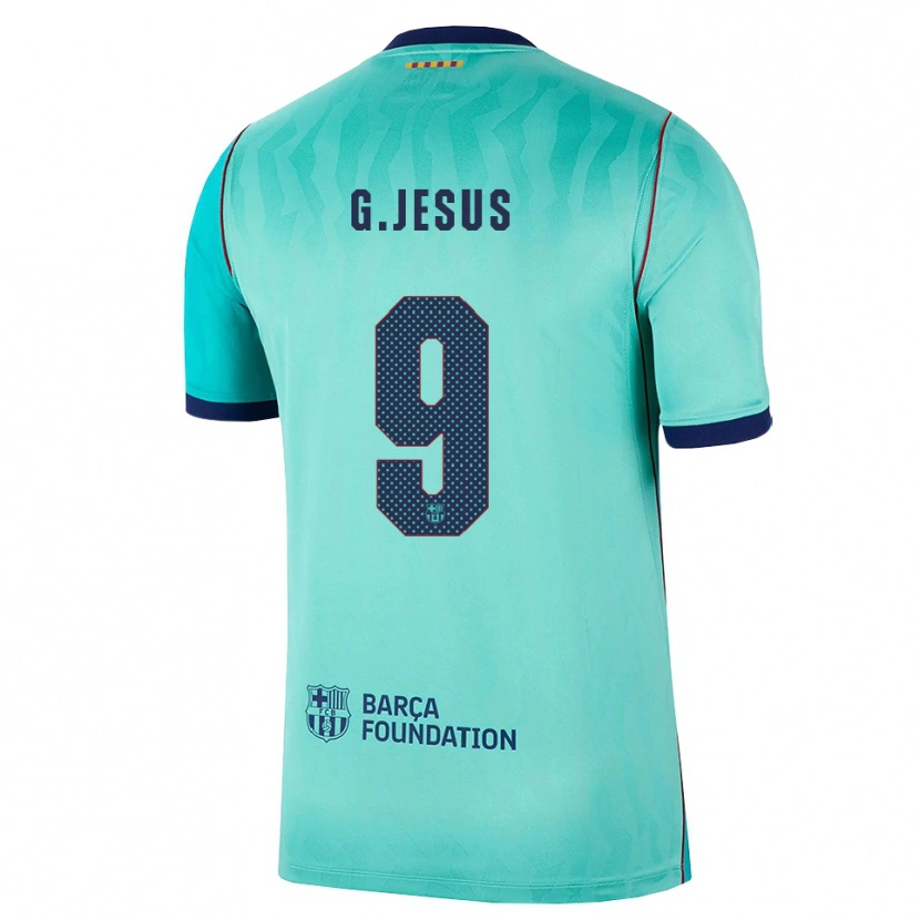 Danxen Barn Gabriel Jesus #9 Aqua Mörk Turkosa Kunglig Blå Tredjesatsen Matchtröjor 2026/27 Tröjor T-Tröja
