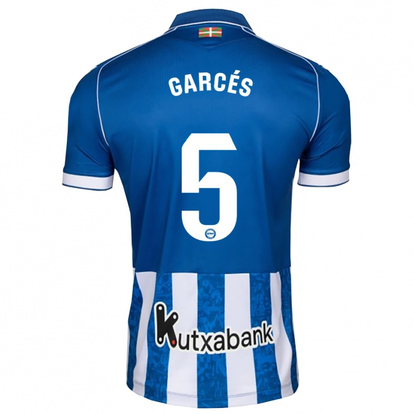 Danxen Barn Facundo Garcés #5 Blå Vit Svart Hemmatröja Matchtröjor 2026/27 Tröjor T-Tröja