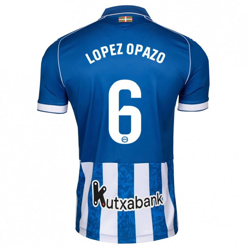 Danxen Barn Nayadet Zulema Lopez Opazo #6 Blå Vit Svart Hemmatröja Matchtröjor 2026/27 Tröjor T-Tröja