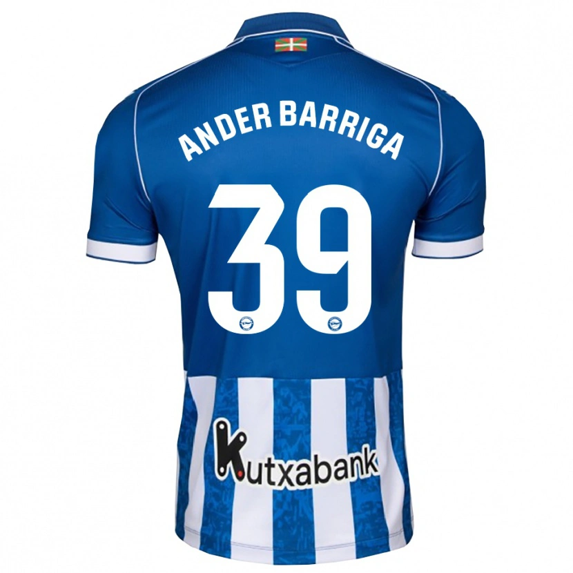 Danxen Barn Jon Ander Barriga #39 Blå Vit Svart Hemmatröja Matchtröjor 2026/27 Tröjor T-Tröja