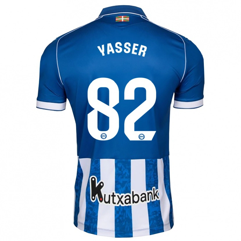 Danxen Barn Omar Yasser #82 Blå Vit Svart Hemmatröja Matchtröjor 2026/27 Tröjor T-Tröja
