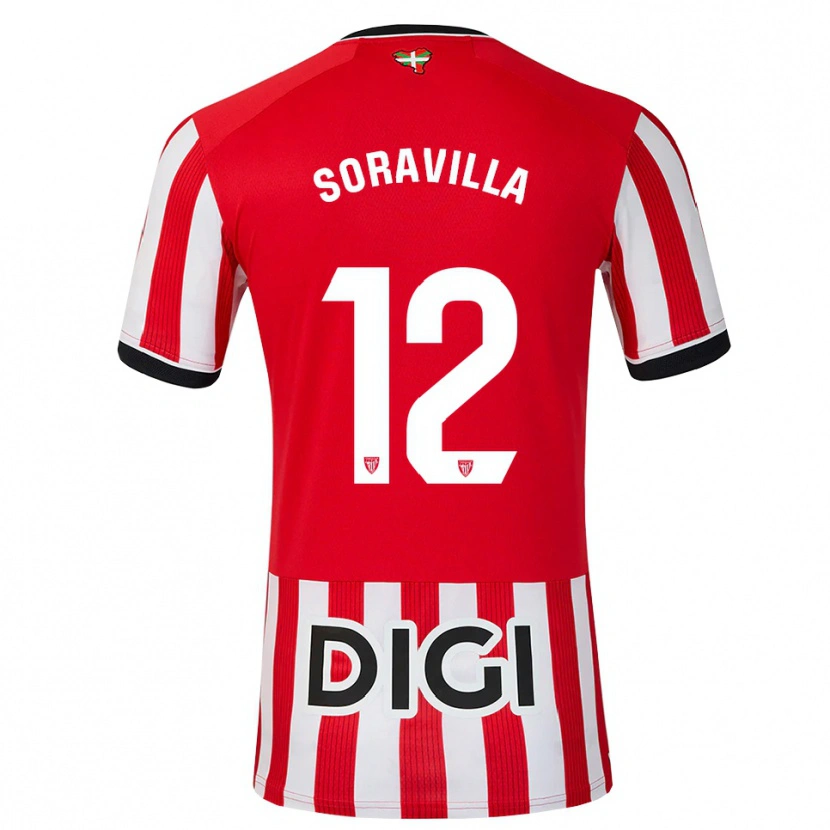 Danxen Barn Ander Soravilla #12 Röd Svart Vit Hemmatröja Matchtröjor 2026/27 Tröjor T-Tröja