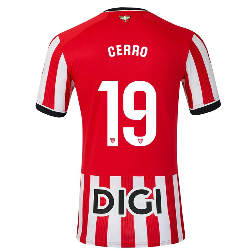Danxen Barn Mariana Cerro Galán #19 Röd Svart Vit Hemmatröja Matchtröjor 2026/27 Tröjor T-Tröja