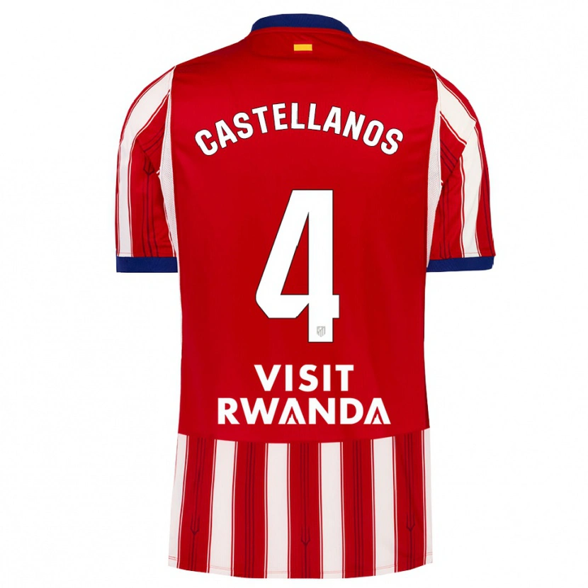 Danxen Barn Iván Castellanos #4 Kunglig Blå Röd Vit Hemmatröja Matchtröjor 2026/27 Tröjor T-Tröja