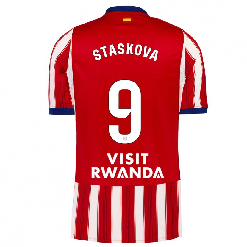 Danxen Barn Andrea Staskova #9 Kunglig Blå Röd Vit Hemmatröja Matchtröjor 2026/27 Tröjor T-Tröja