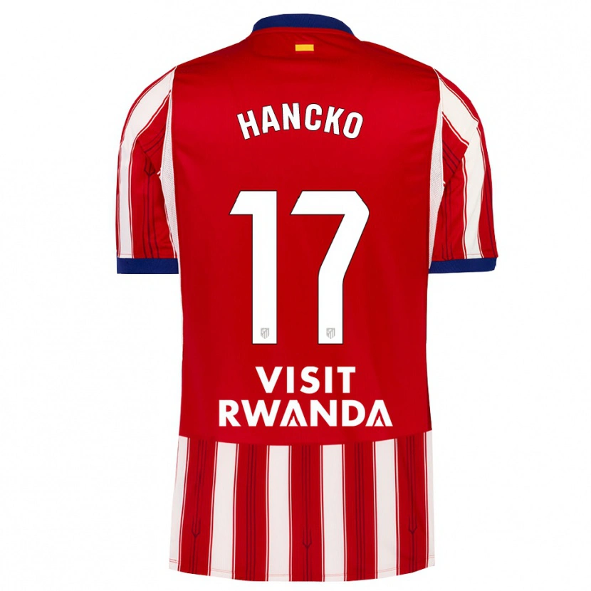 Danxen Barn Dávid Hancko #17 Kunglig Blå Röd Vit Hemmatröja Matchtröjor 2026/27 Tröjor T-Tröja