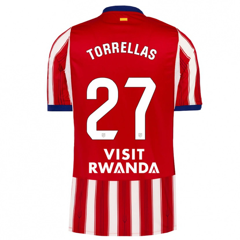 Danxen Barn Óscar Torrellas #27 Kunglig Blå Röd Vit Hemmatröja Matchtröjor 2026/27 Tröjor T-Tröja