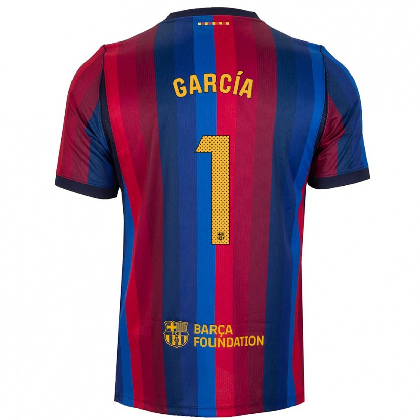 Danxen Barn Joan García #1 Kunglig Blå Röd Gul Hemmatröja Matchtröjor 2026/27 Tröjor T-Tröja