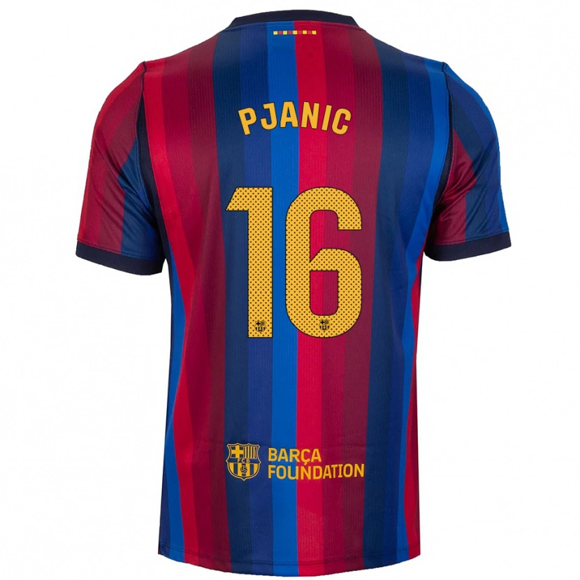 Danxen Barn Miralem Pjanic #16 Kunglig Blå Röd Gul Hemmatröja Matchtröjor 2026/27 Tröjor T-Tröja