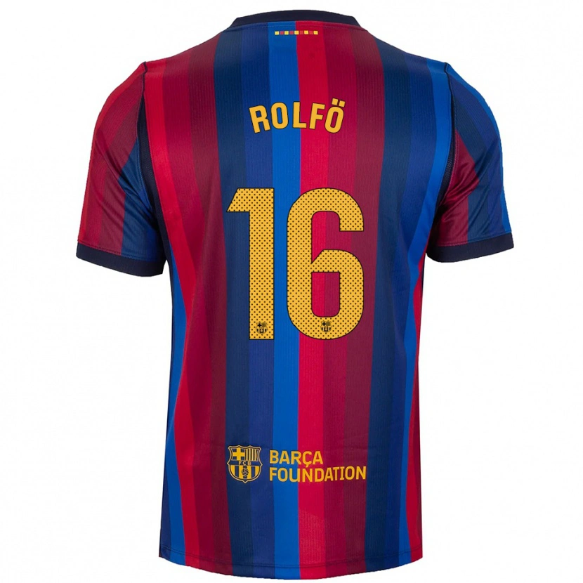 Danxen Barn Fridolina Rolfo #16 Kunglig Blå Röd Gul Hemmatröja Matchtröjor 2026/27 Tröjor T-Tröja