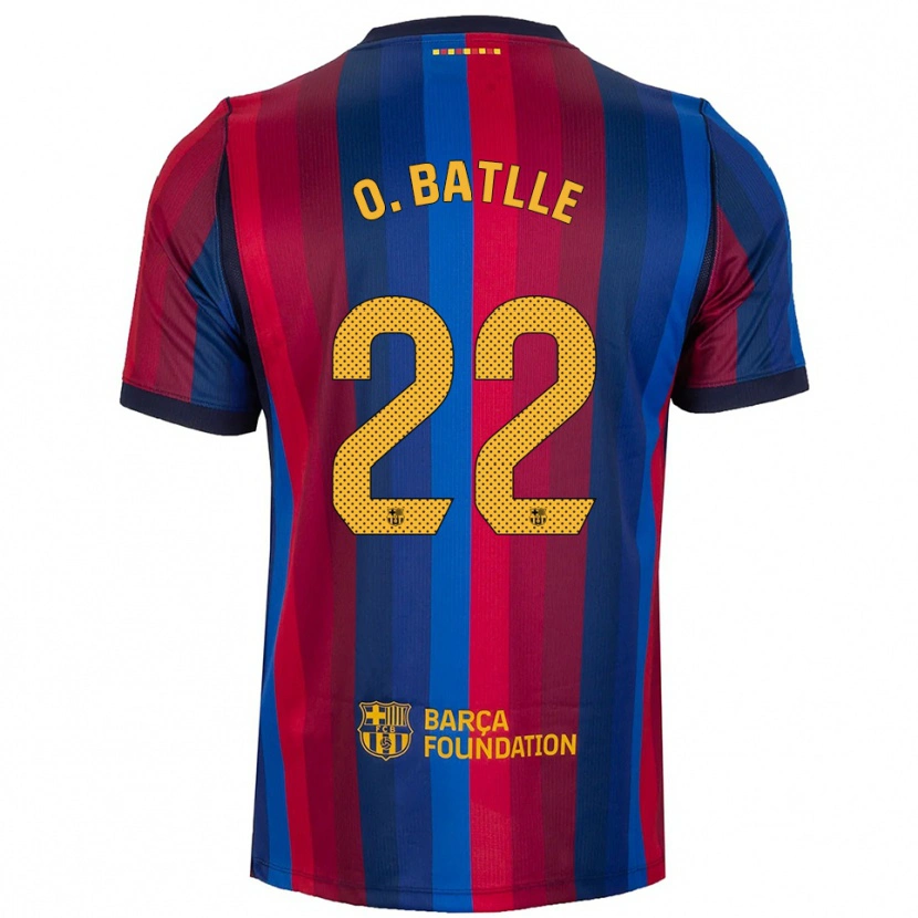 Danxen Barn Ona Batlle #22 Kunglig Blå Röd Gul Hemmatröja Matchtröjor 2026/27 Tröjor T-Tröja
