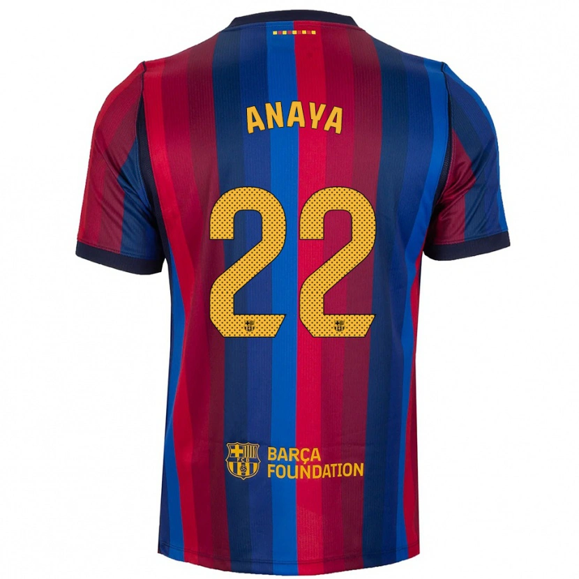 Danxen Barn Joan Anaya #22 Kunglig Blå Röd Gul Hemmatröja Matchtröjor 2026/27 Tröjor T-Tröja