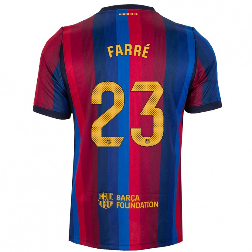 Danxen Barn Landry Farré #23 Kunglig Blå Röd Gul Hemmatröja Matchtröjor 2026/27 Tröjor T-Tröja