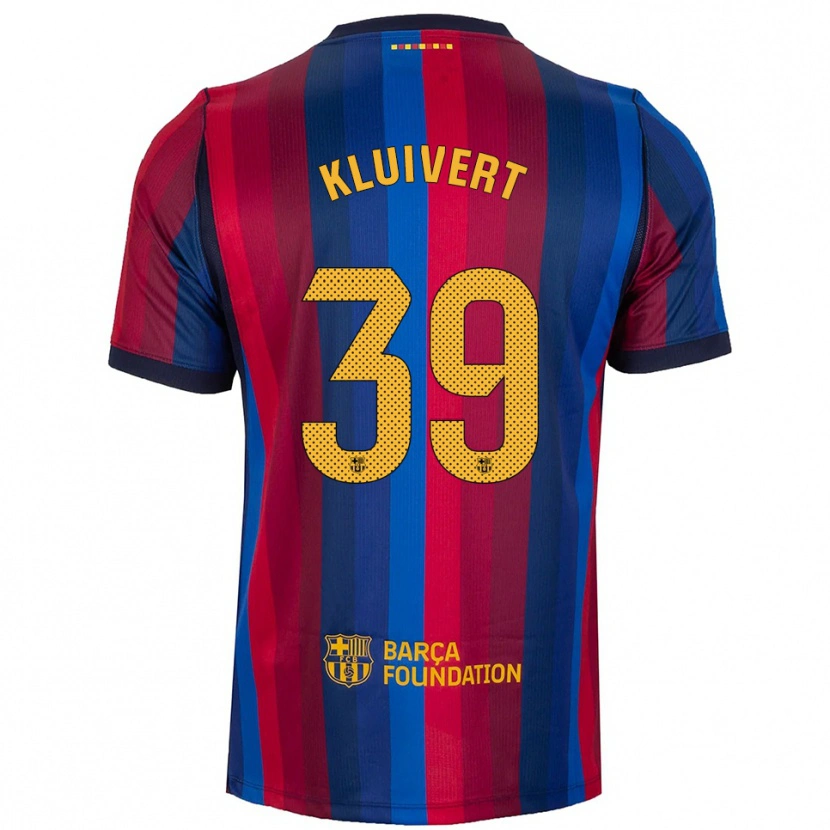 Danxen Barn Shane Kluivert #39 Kunglig Blå Röd Gul Hemmatröja Matchtröjor 2026/27 Tröjor T-Tröja