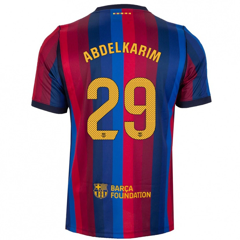 Danxen Barn Hamza Abdelkarim #29 Kunglig Blå Röd Gul Hemmatröja Matchtröjor 2026/27 Tröjor T-Tröja