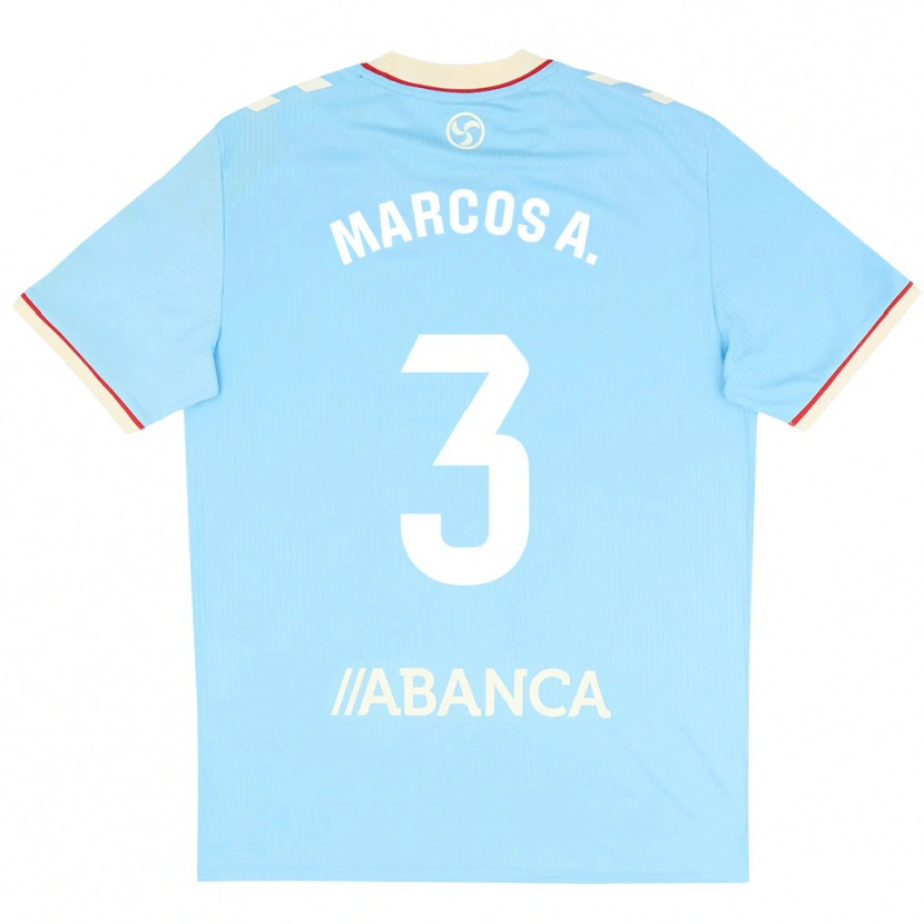 Danxen Barn Marcos Alonso #3 Himmelblå Vit Röd Hemmatröja Matchtröjor 2026/27 Tröjor T-Tröja