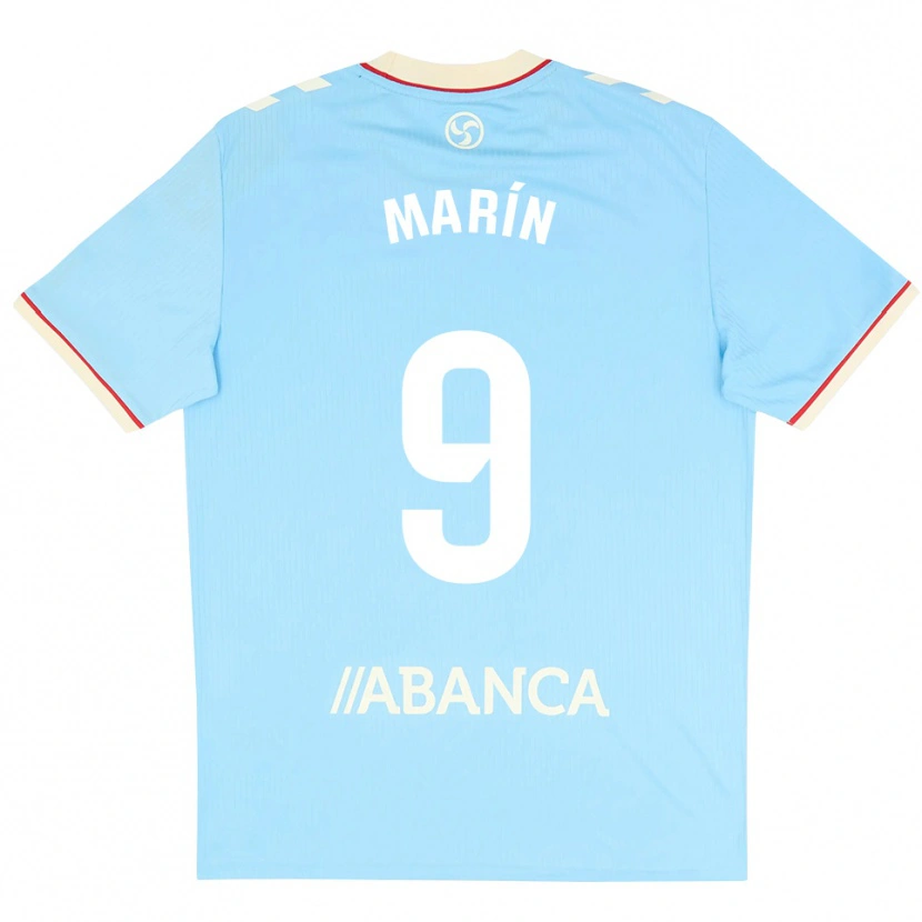 Danxen Barn Álvaro Marín #9 Himmelblå Vit Röd Hemmatröja Matchtröjor 2026/27 Tröjor T-Tröja