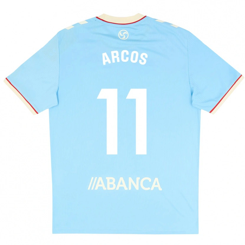 Danxen Barn Ángel Arcos #11 Himmelblå Vit Röd Hemmatröja Matchtröjor 2026/27 Tröjor T-Tröja