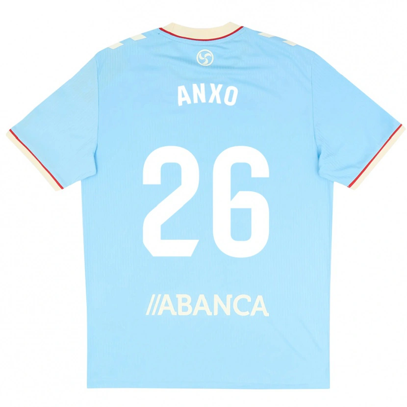 Danxen Barn Anxo Rodríguez #26 Himmelblå Vit Röd Hemmatröja Matchtröjor 2026/27 Tröjor T-Tröja