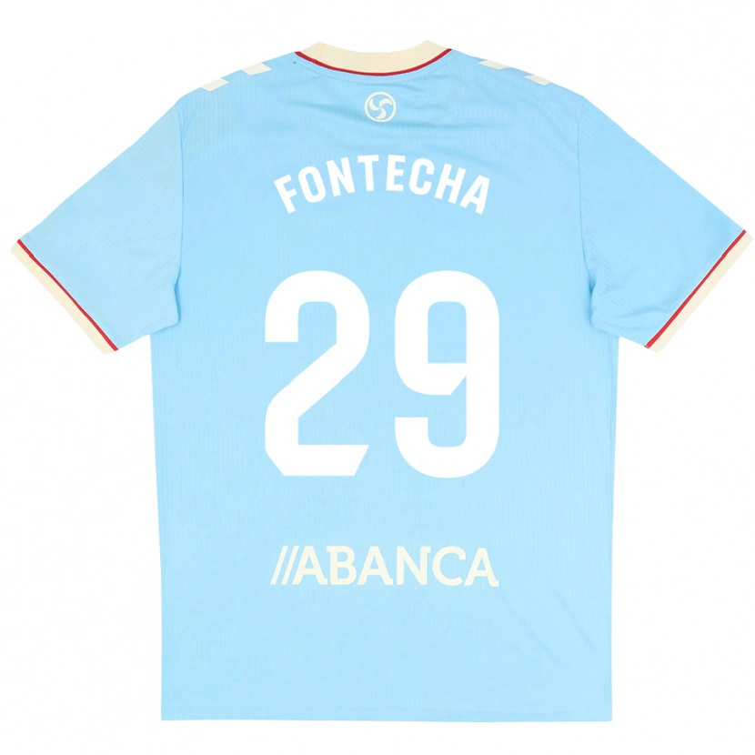 Danxen Barn Celia Fontecha #29 Himmelblå Vit Röd Hemmatröja Matchtröjor 2026/27 Tröjor T-Tröja