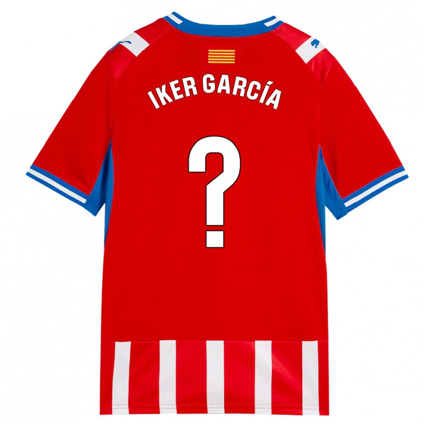 Danxen Barn Iker García #0 Röd Vit Himmelsblå Hemmatröja Matchtröjor 2026/27 Tröjor T-Tröja