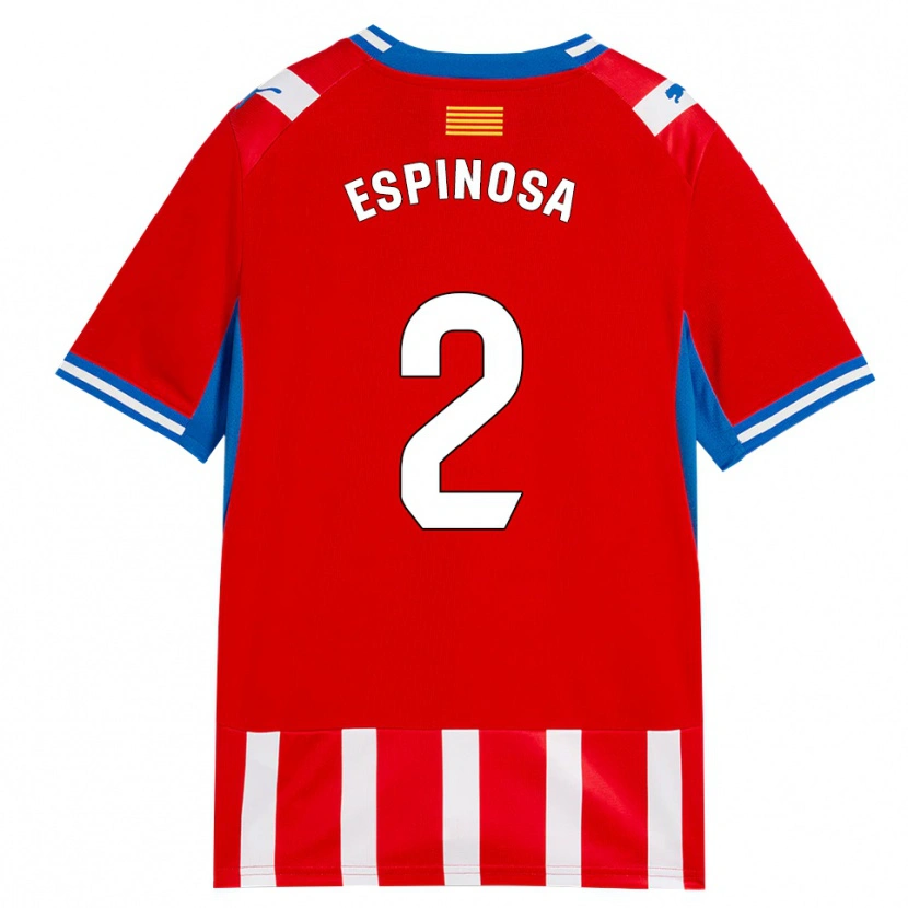 Danxen Barn Bernardo Espinosa #2 Röd Vit Himmelsblå Hemmatröja Matchtröjor 2026/27 Tröjor T-Tröja