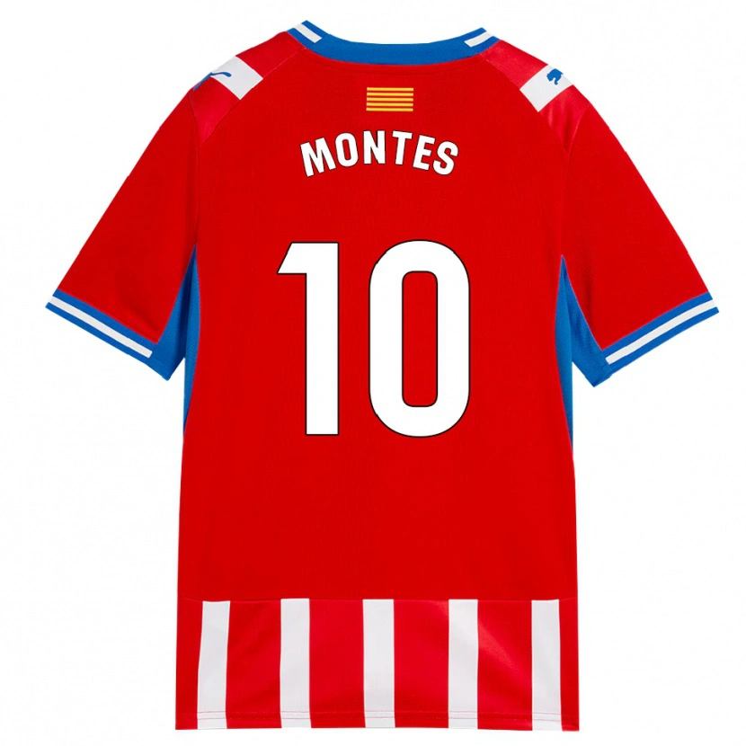 Danxen Barn Luis Montes #10 Röd Vit Himmelsblå Hemmatröja Matchtröjor 2026/27 Tröjor T-Tröja