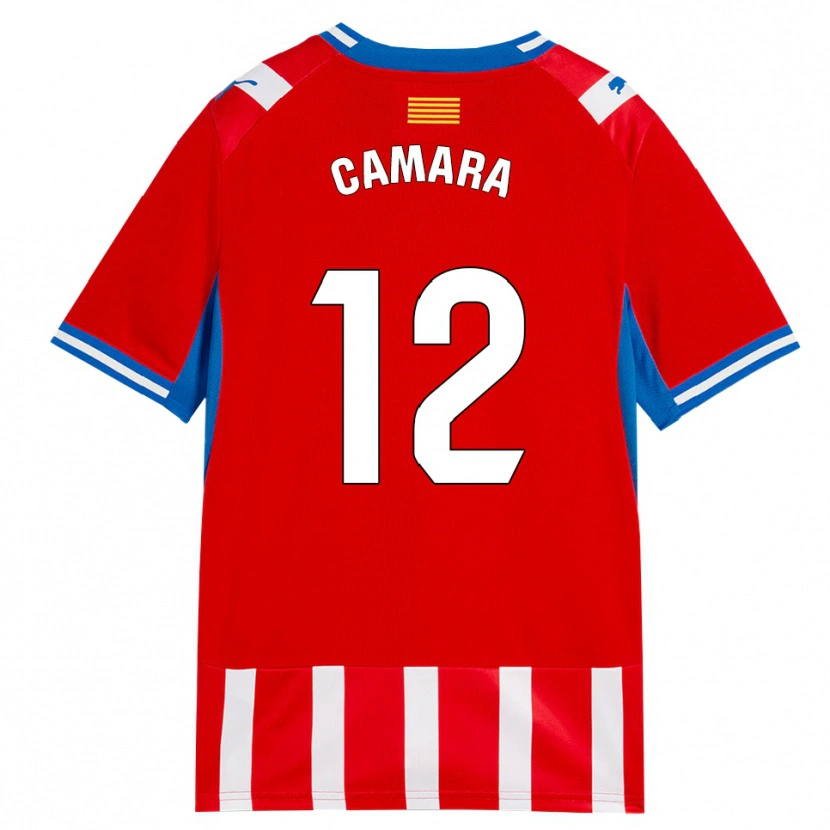 Danxen Barn Dawda Camara #12 Röd Vit Himmelsblå Hemmatröja Matchtröjor 2026/27 Tröjor T-Tröja