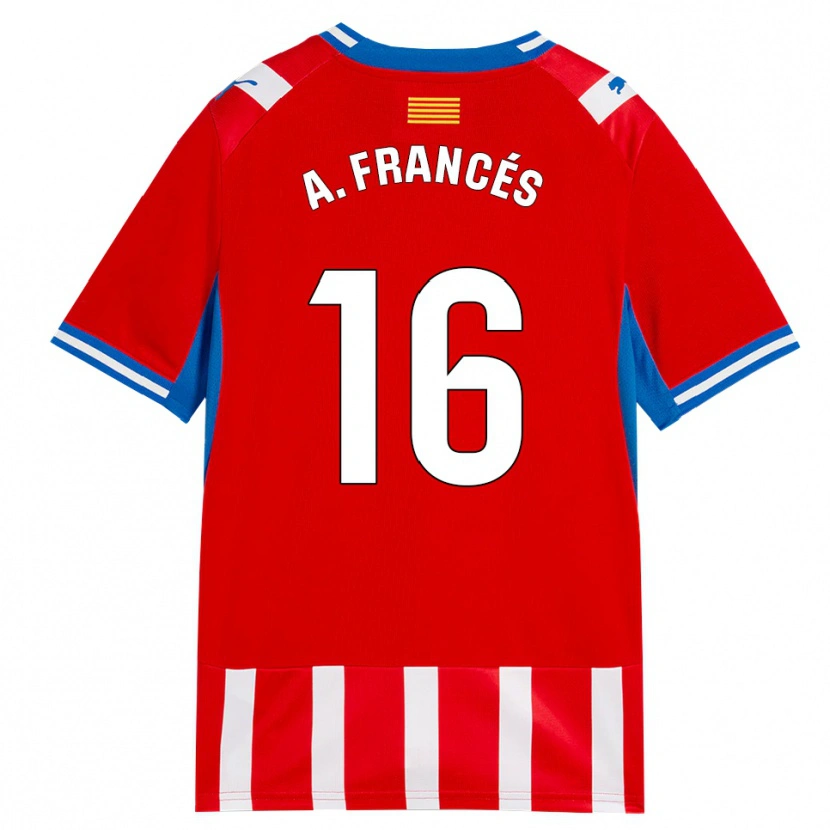Danxen Barn Alejandro Francés #16 Röd Vit Himmelsblå Hemmatröja Matchtröjor 2026/27 Tröjor T-Tröja