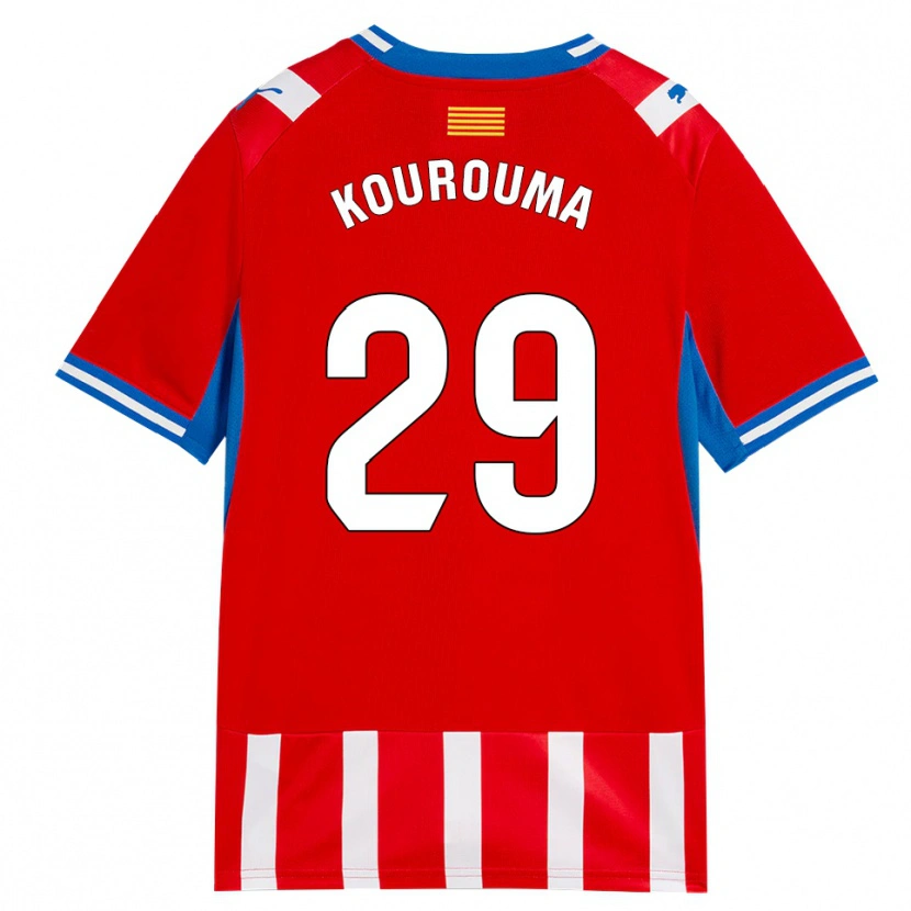 Danxen Barn Lass Kourouma #29 Röd Vit Himmelsblå Hemmatröja Matchtröjor 2026/27 Tröjor T-Tröja