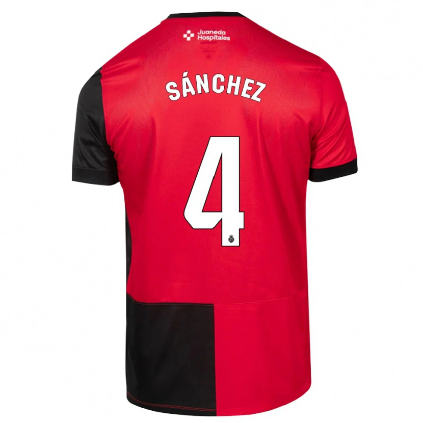 Danxen Barn Leo Sánchez #4 Svart Röd Vit Hemmatröja Matchtröjor 2026/27 Tröjor T-Tröja