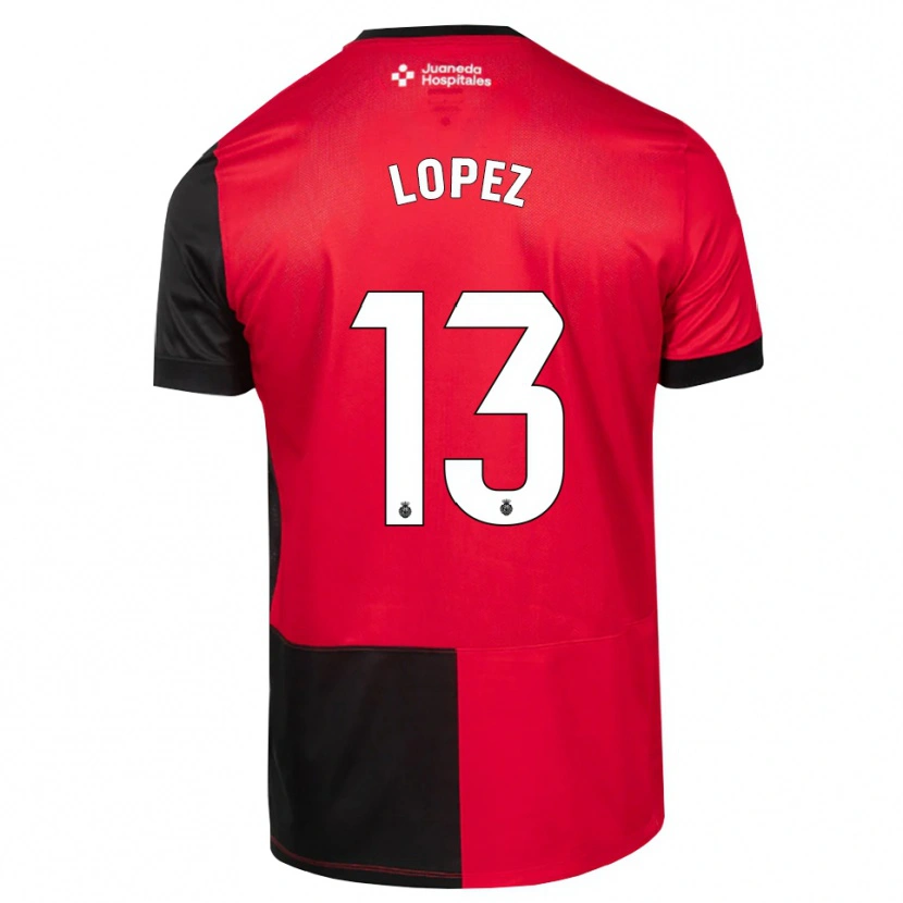 Danxen Barn Iván López #13 Svart Röd Vit Hemmatröja Matchtröjor 2026/27 Tröjor T-Tröja