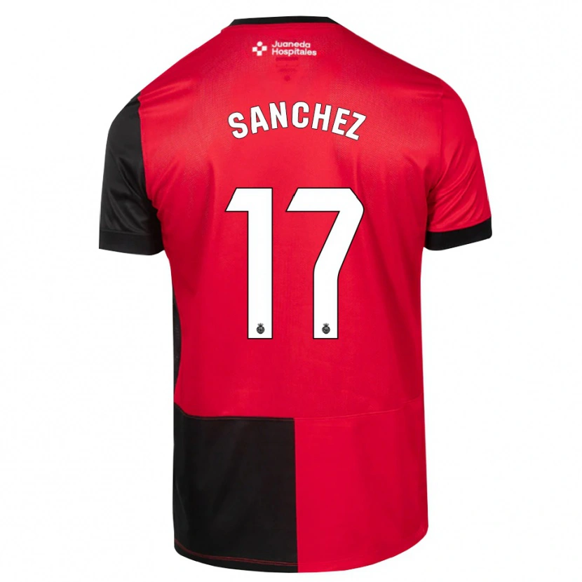 Danxen Barn Avelino Sánchez #17 Svart Röd Vit Hemmatröja Matchtröjor 2026/27 Tröjor T-Tröja