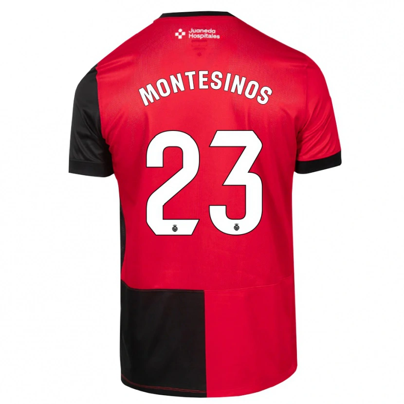 Danxen Barn Pol Montesinos #23 Svart Röd Vit Hemmatröja Matchtröjor 2026/27 Tröjor T-Tröja