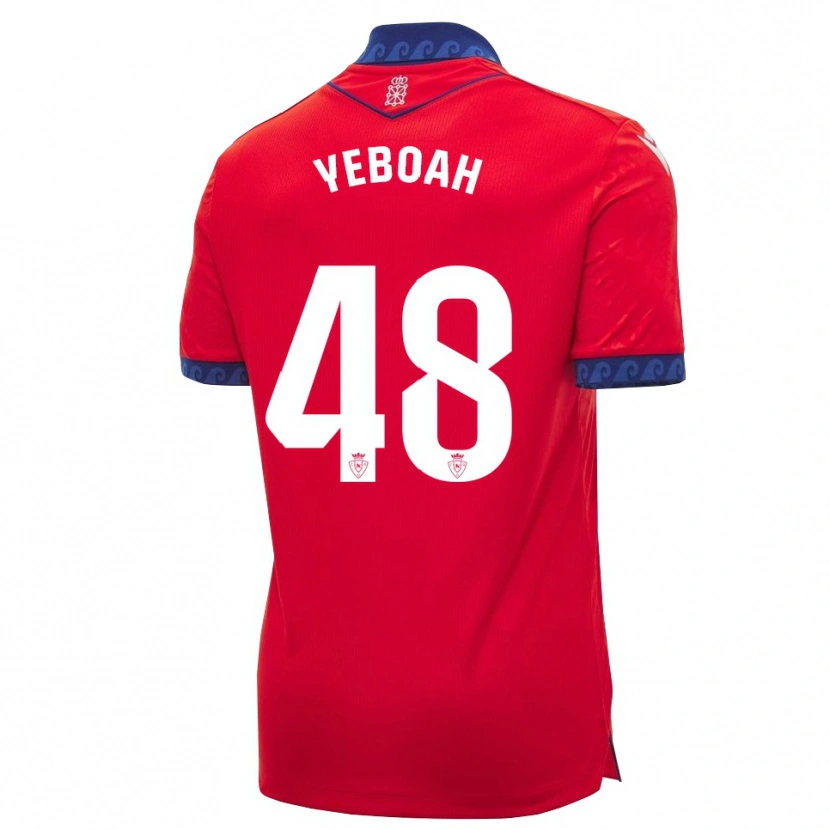 Danxen Barn Rockson Yeboah #48 Röd Marinblå Vit Hemmatröja Matchtröjor 2026/27 Tröjor T-Tröja