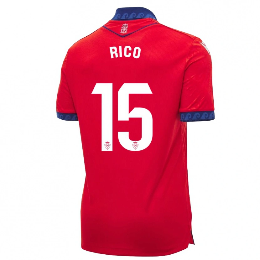 Danxen Barn Diego Rico #15 Röd Marinblå Vit Hemmatröja Matchtröjor 2026/27 Tröjor T-Tröja