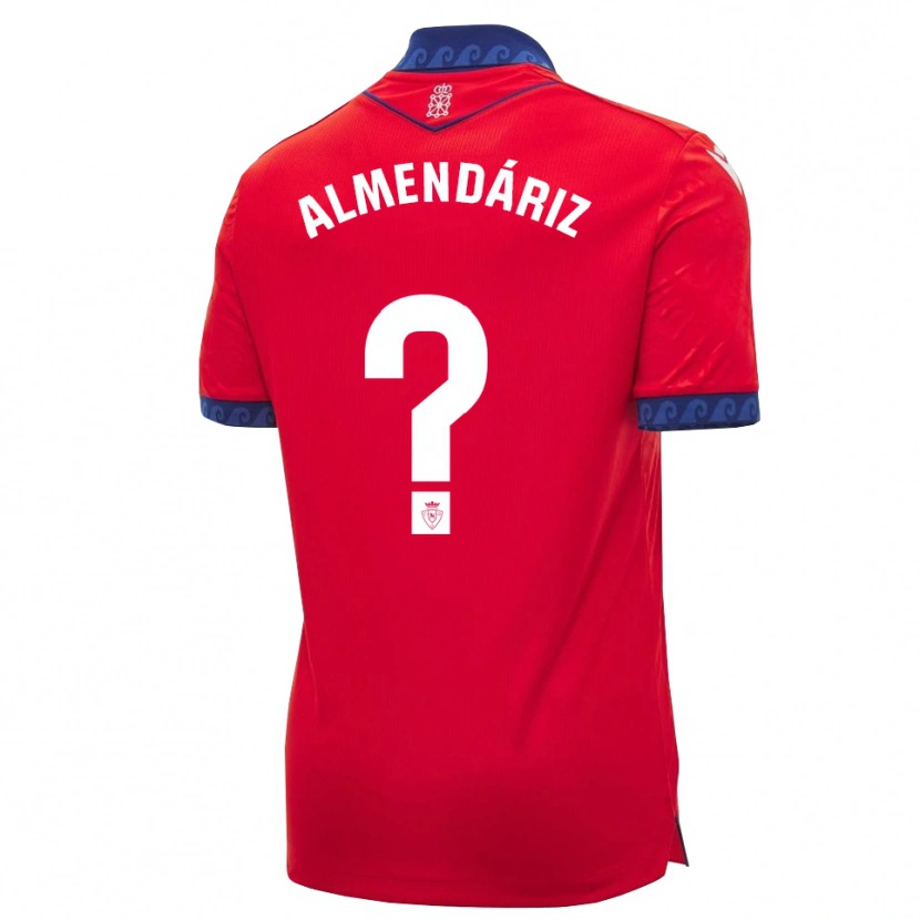 Danxen Barn Kike Almendáriz #0 Röd Marinblå Vit Hemmatröja Matchtröjor 2026/27 Tröjor T-Tröja
