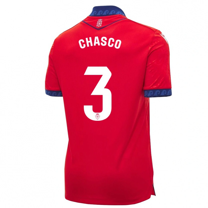 Danxen Barn Raúl Chasco #3 Röd Marinblå Vit Hemmatröja Matchtröjor 2026/27 Tröjor T-Tröja