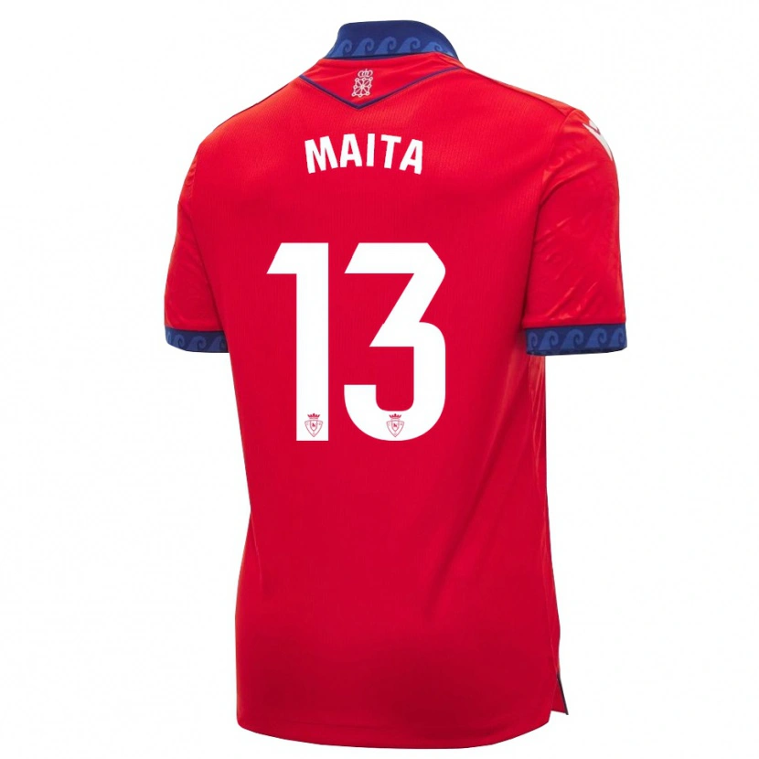 Danxen Barn Maitane Zalba Irañeta #13 Röd Marinblå Vit Hemmatröja Matchtröjor 2026/27 Tröjor T-Tröja