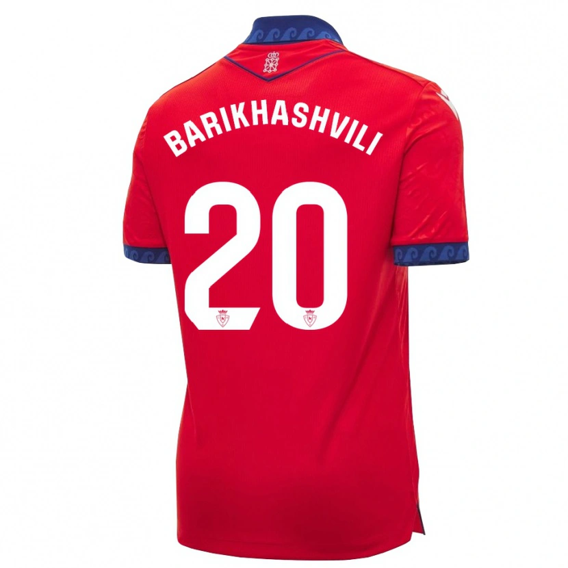 Danxen Barn Nika Barikhashvili #20 Röd Marinblå Vit Hemmatröja Matchtröjor 2026/27 Tröjor T-Tröja